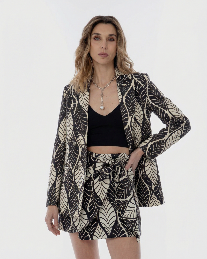 Blazer Premium Orion Hojas Negro