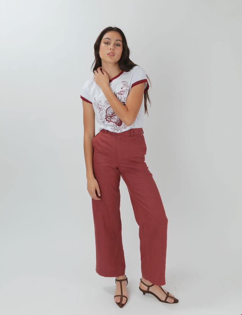 Pantalón Recto Premium Casopeia Granate