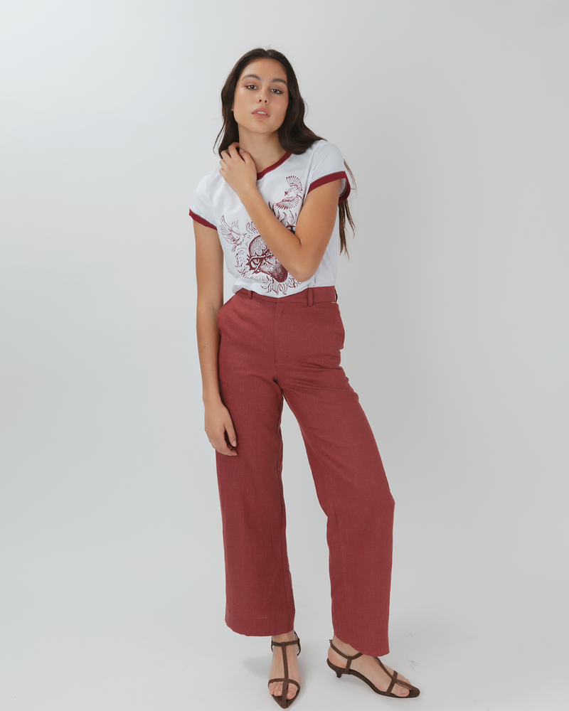 Pantalón Recto Premium Casopeia Granate