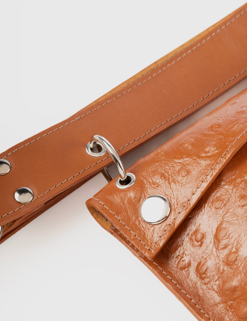 Cinturón Mara Avestruz Caramelo