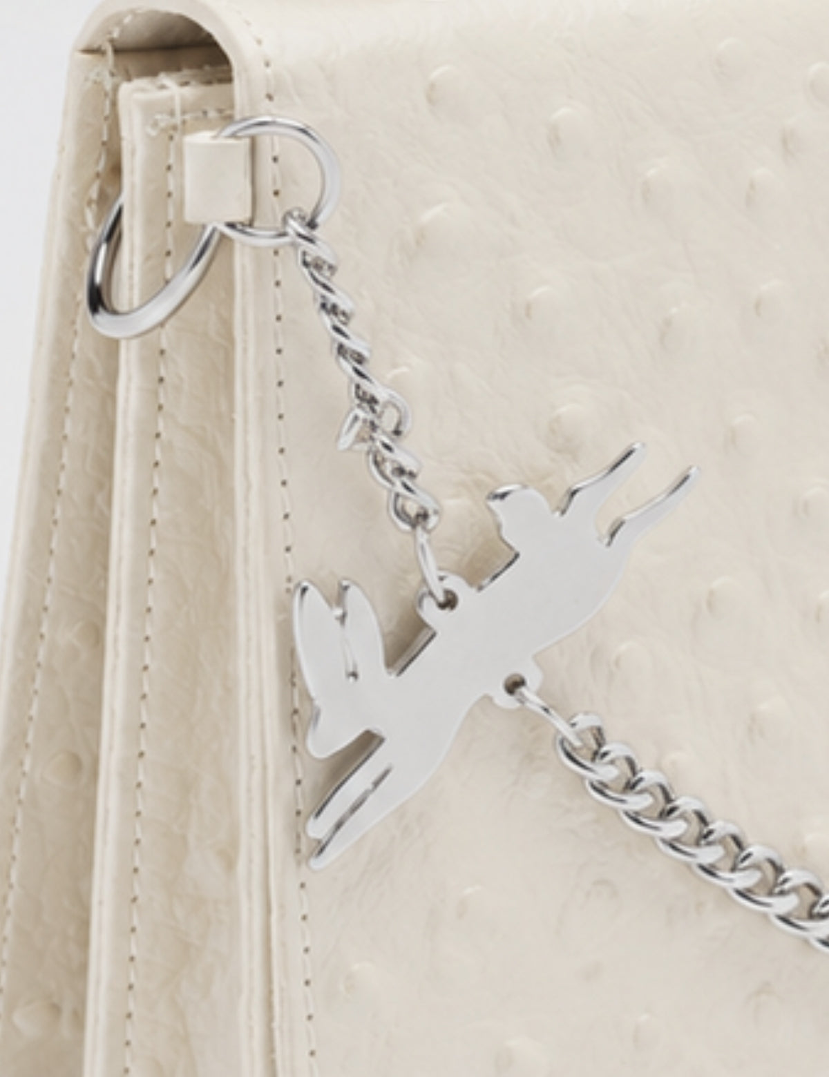 Cartera Inés Avestruz Hueso