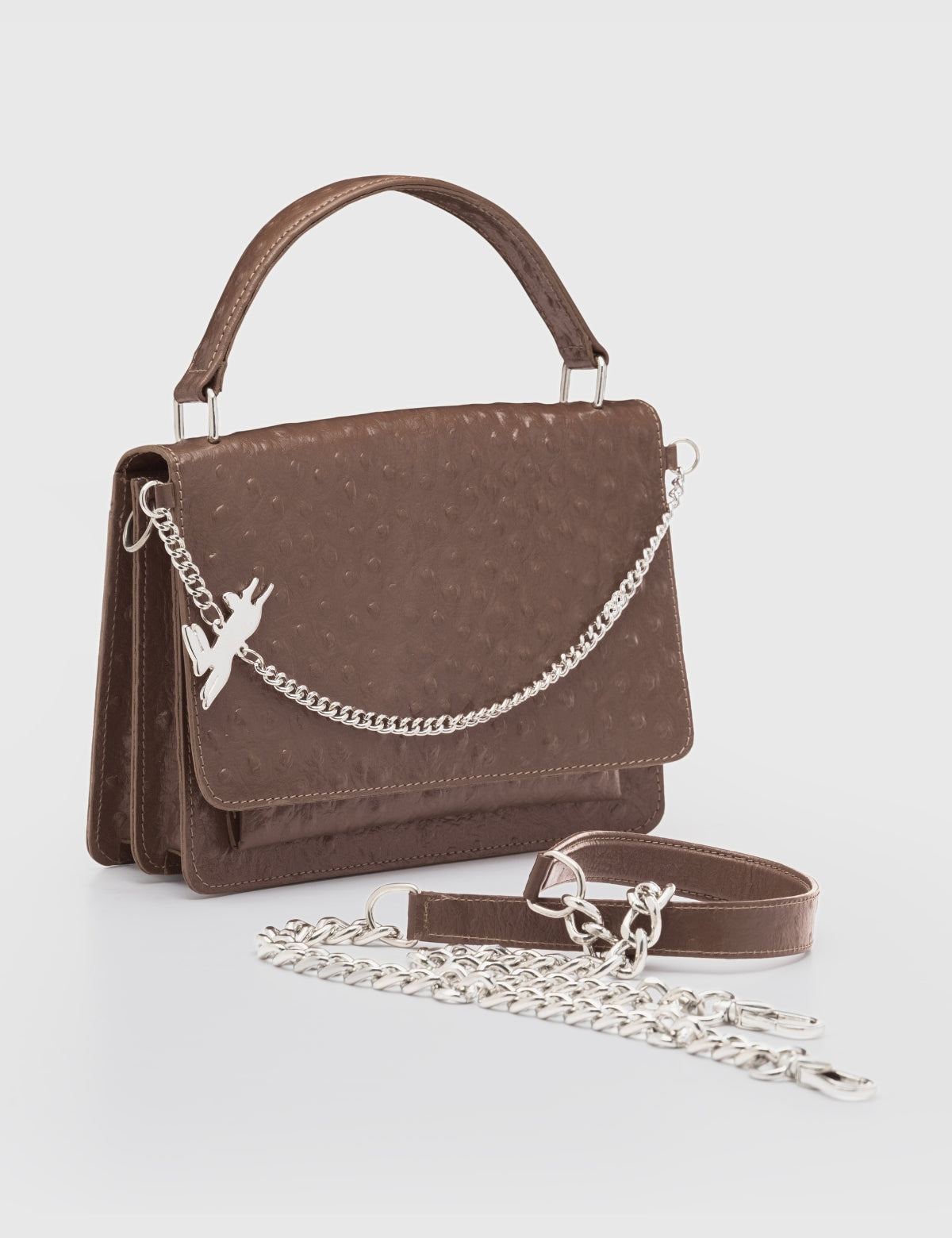 Cartera Inés Avestruz Moro