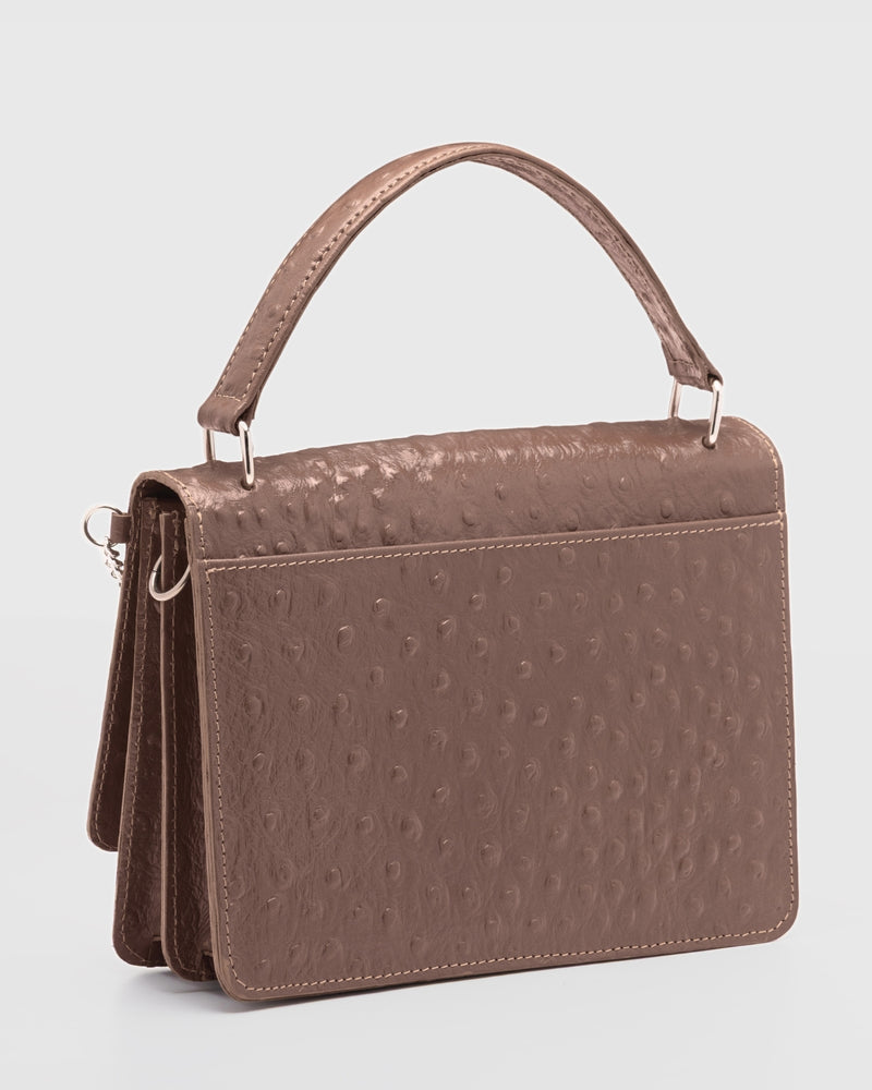 Cartera Inés Avestruz Moro