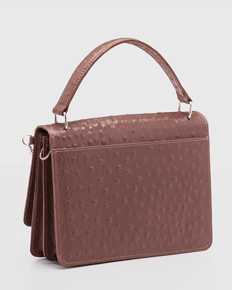 Cartera Inés Avestruz Moro
