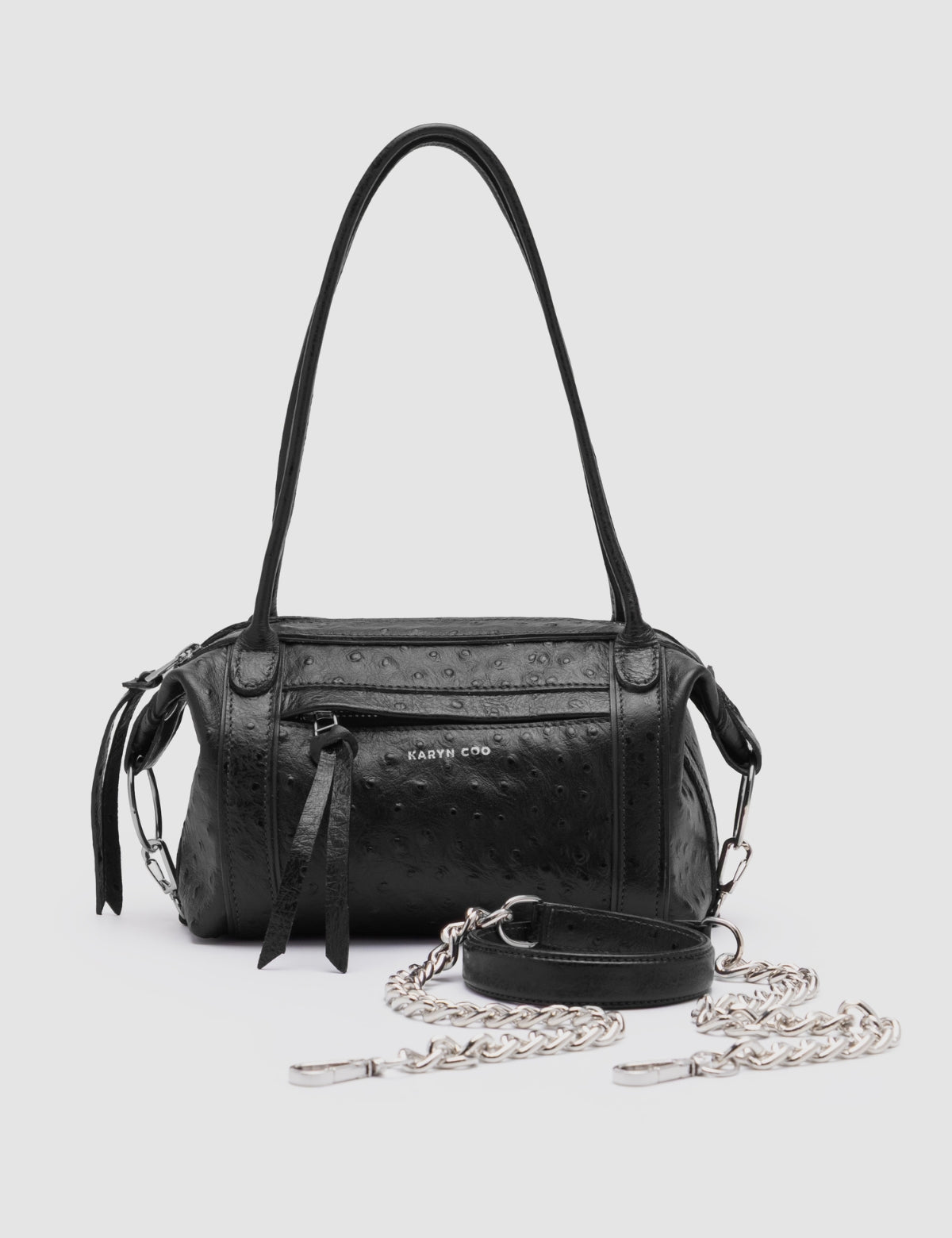 Cartera Diana Mini Avestruz Negro