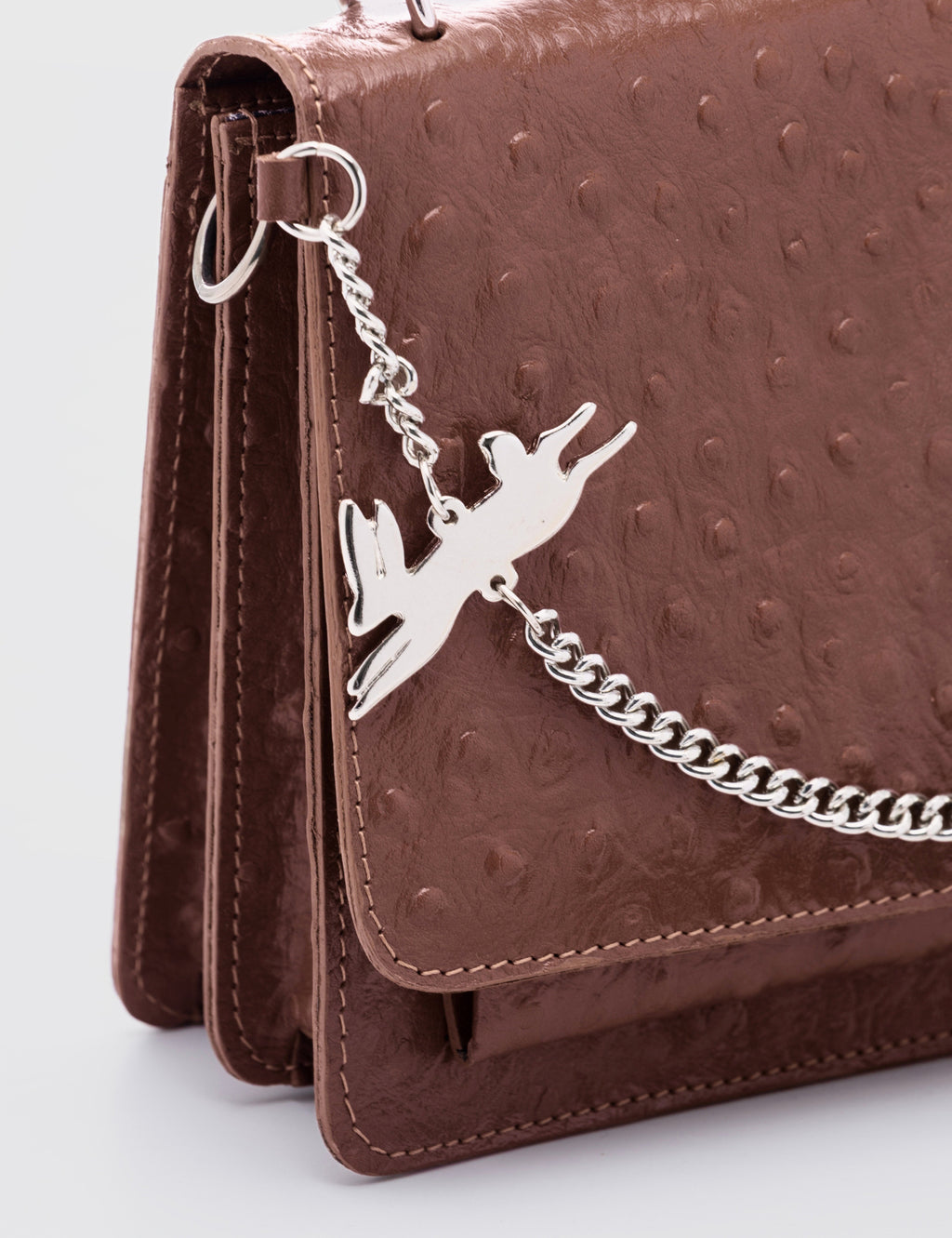 Cartera Inés Avestruz Moro