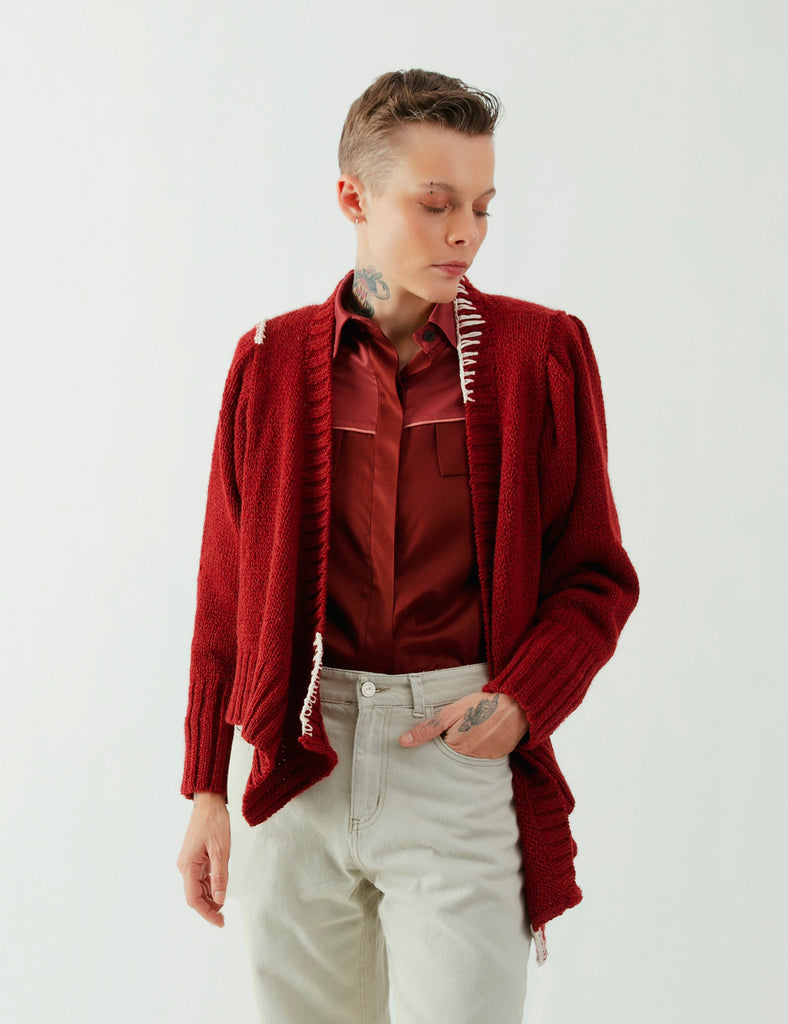 Tejido Cruzado Cratos burdeo