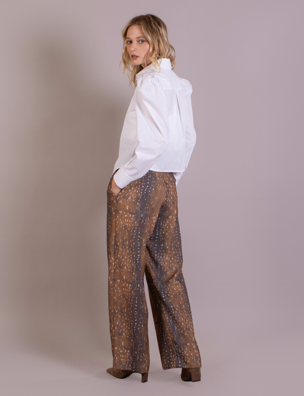 Camisa Algodón Manga Globo