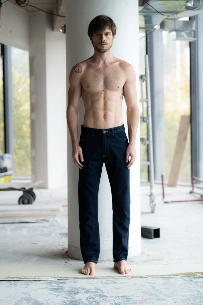 Jeans recto Dante azul indigo