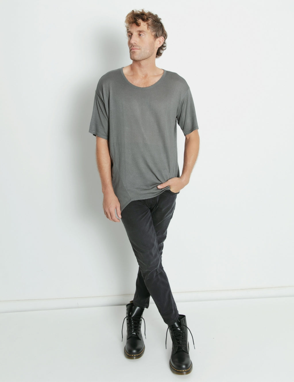 Polera tejida Norton gris