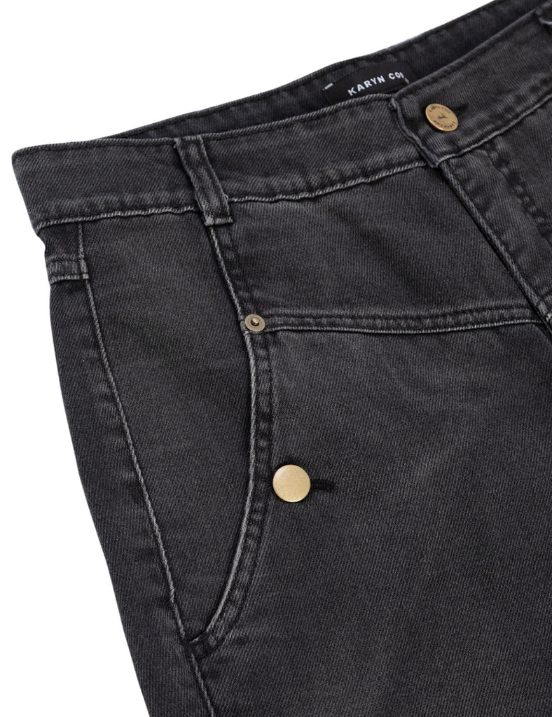 Jeans moms recycled Mandy gris