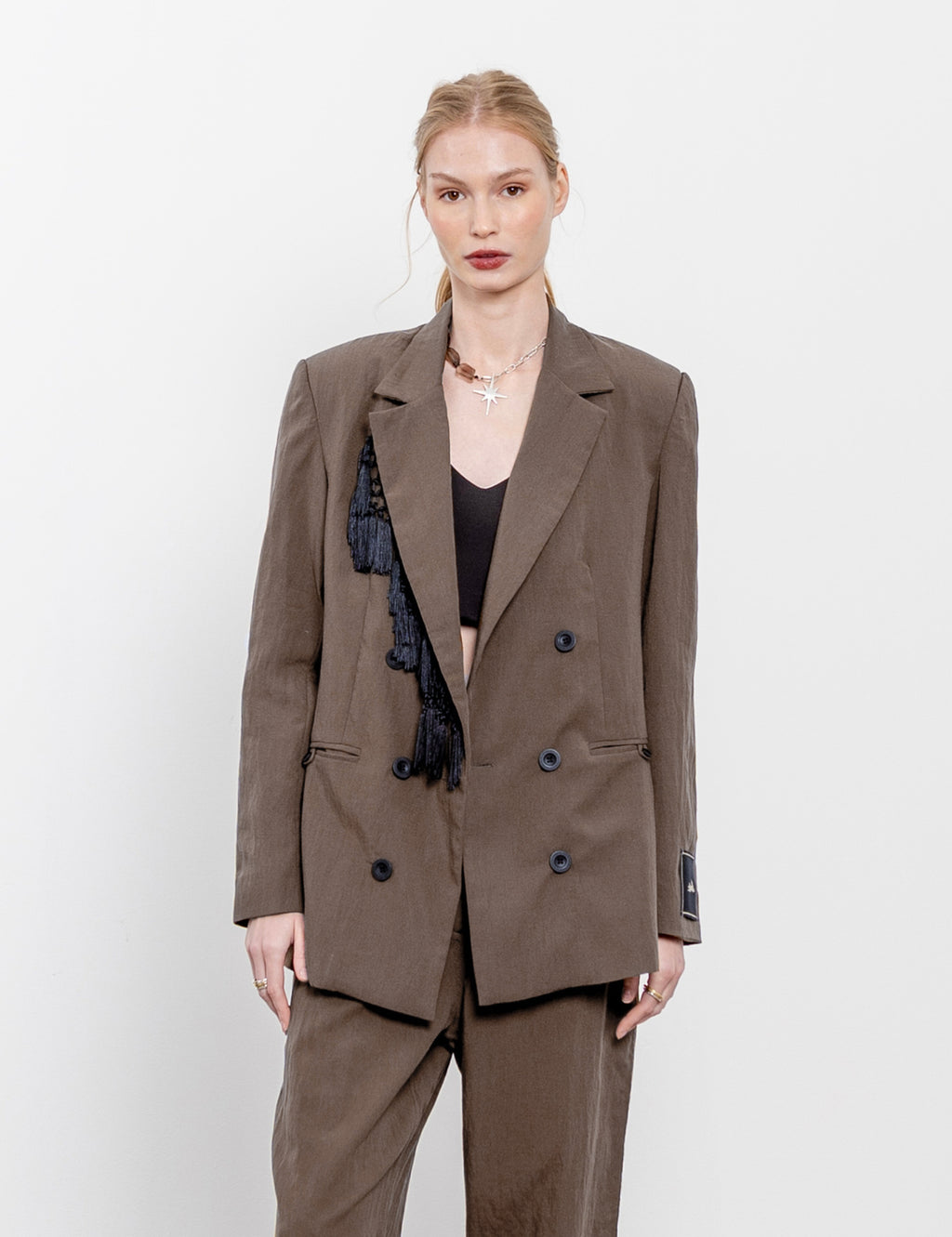 Blazer Lino Pampa Tabaco