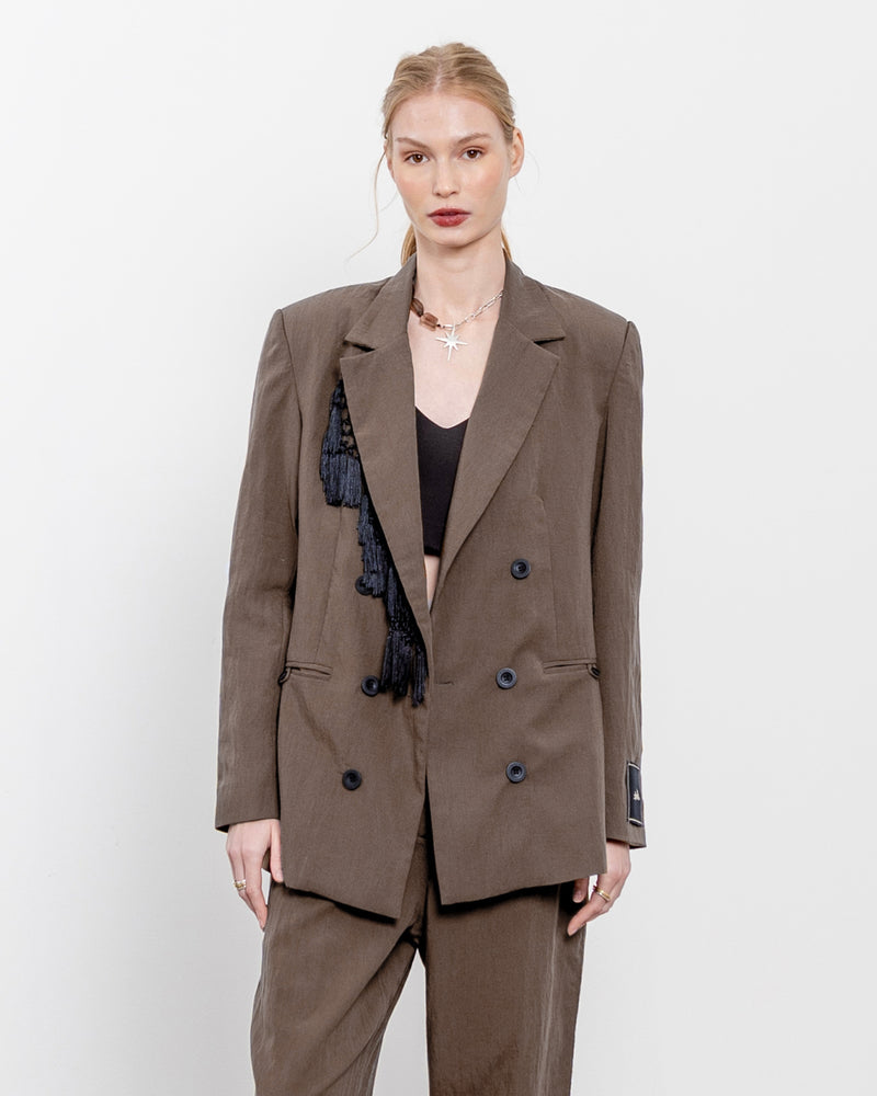 Blazer Lino Pampa Tabaco