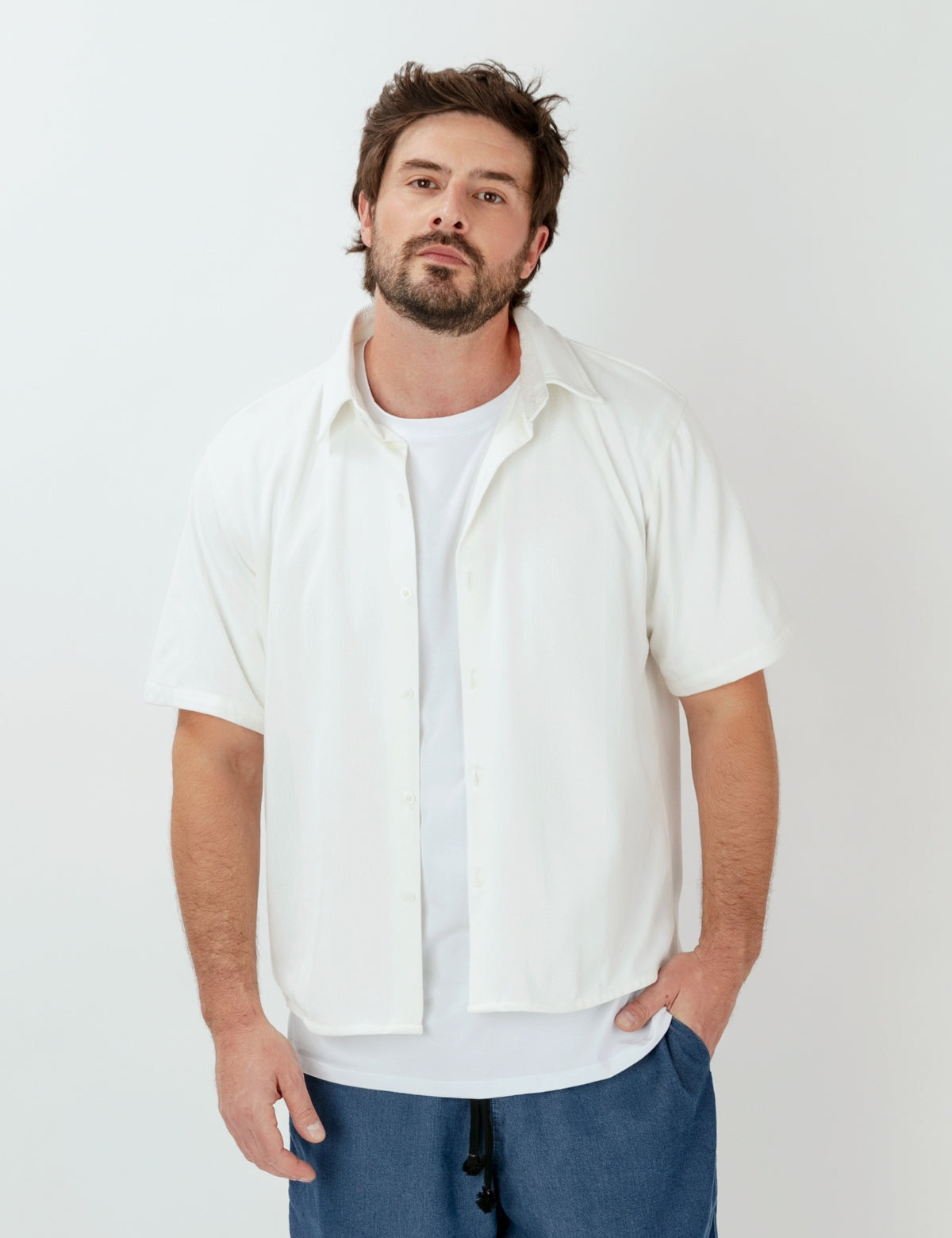 Camisa Algodón Fletcher Blanco