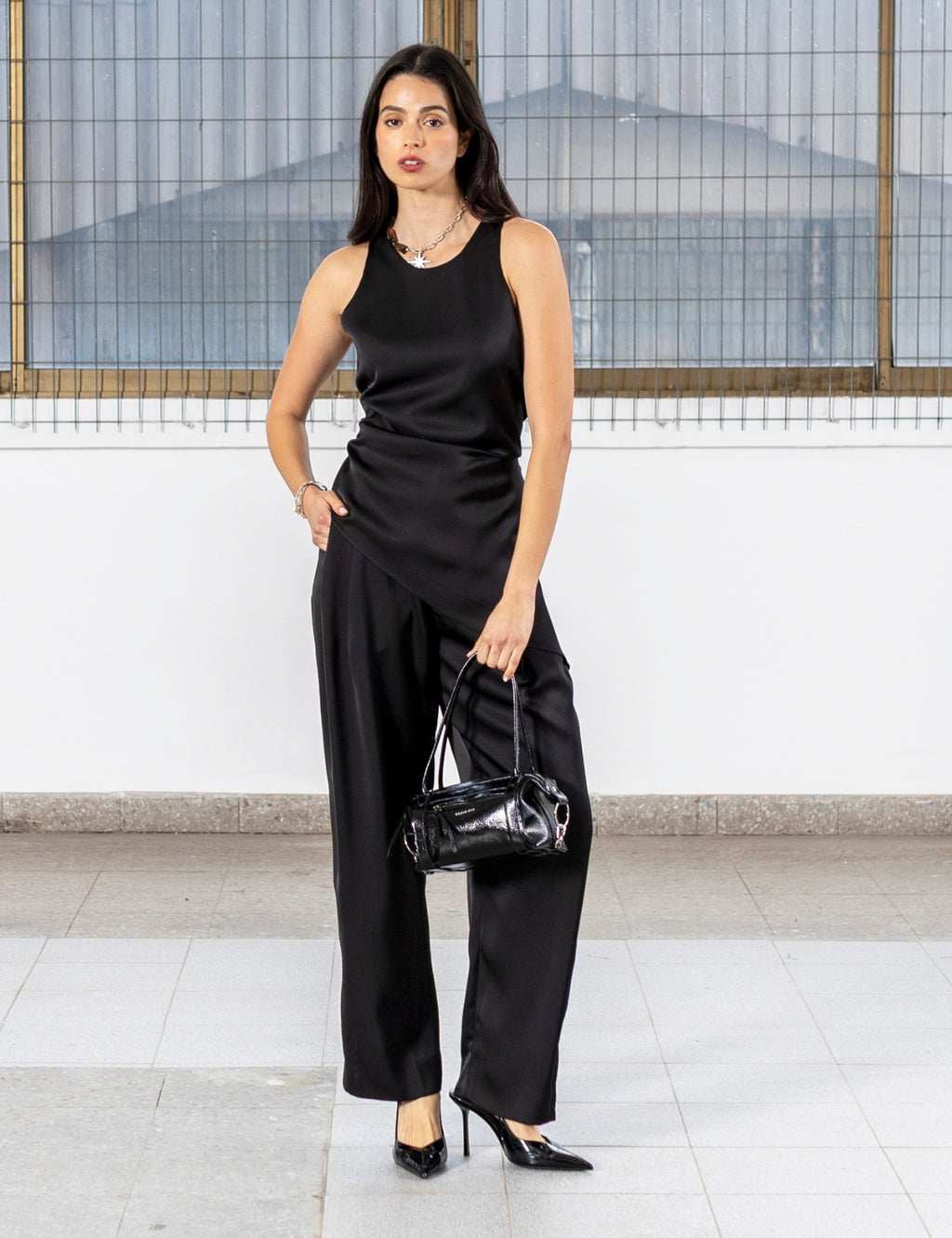 Blusa Raso Celina Negro