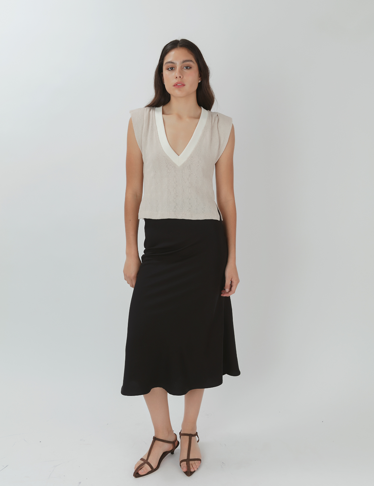 Falda Sesgo Suri Negro