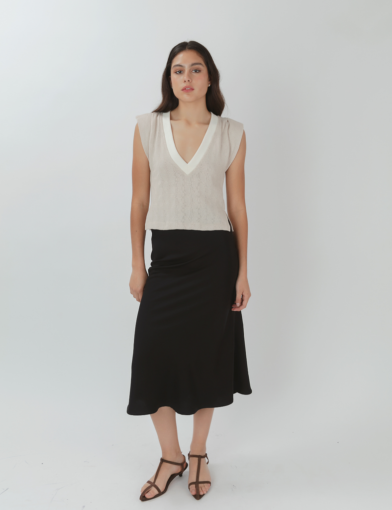 Falda Sesgo Suri Negro