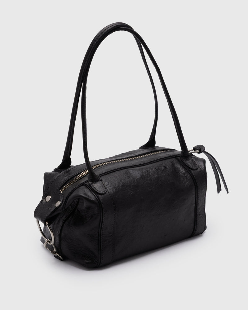 Cartera Diana Mini Avestruz Negro
