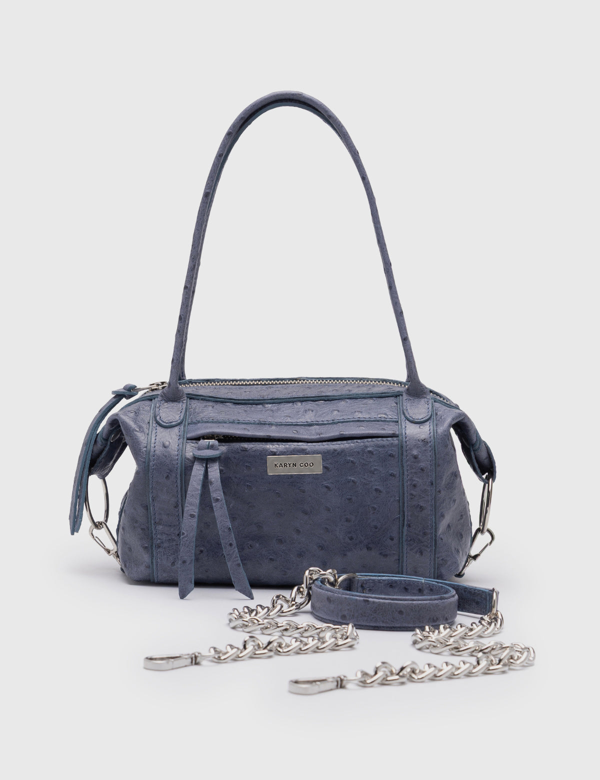 Cartera Diana Mini Avestruz Indigo
