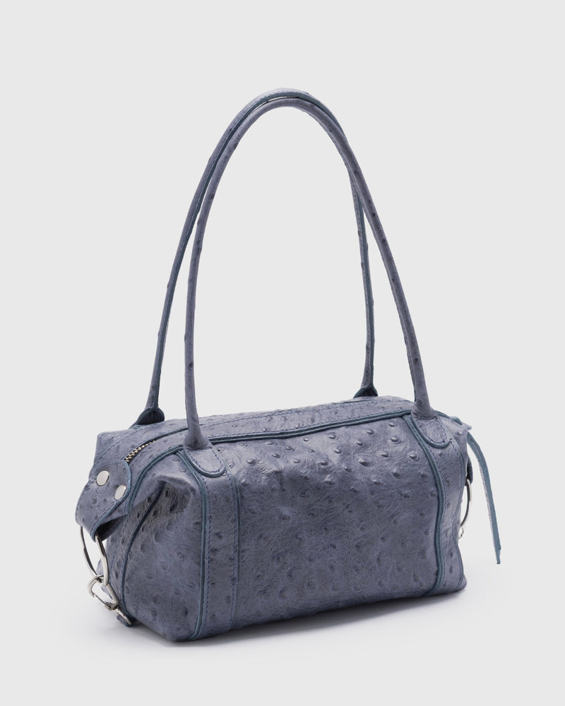 Cartera Diana Mini Avestruz Indigo