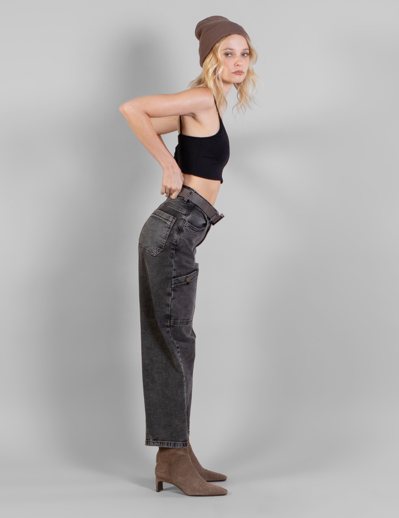 Jeans Barrel Negro