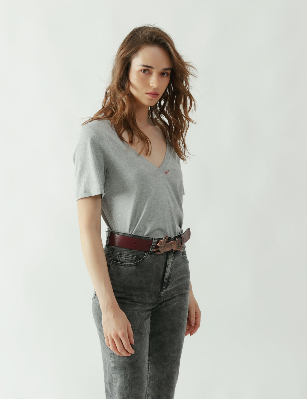 Polera viscosa Kate gris