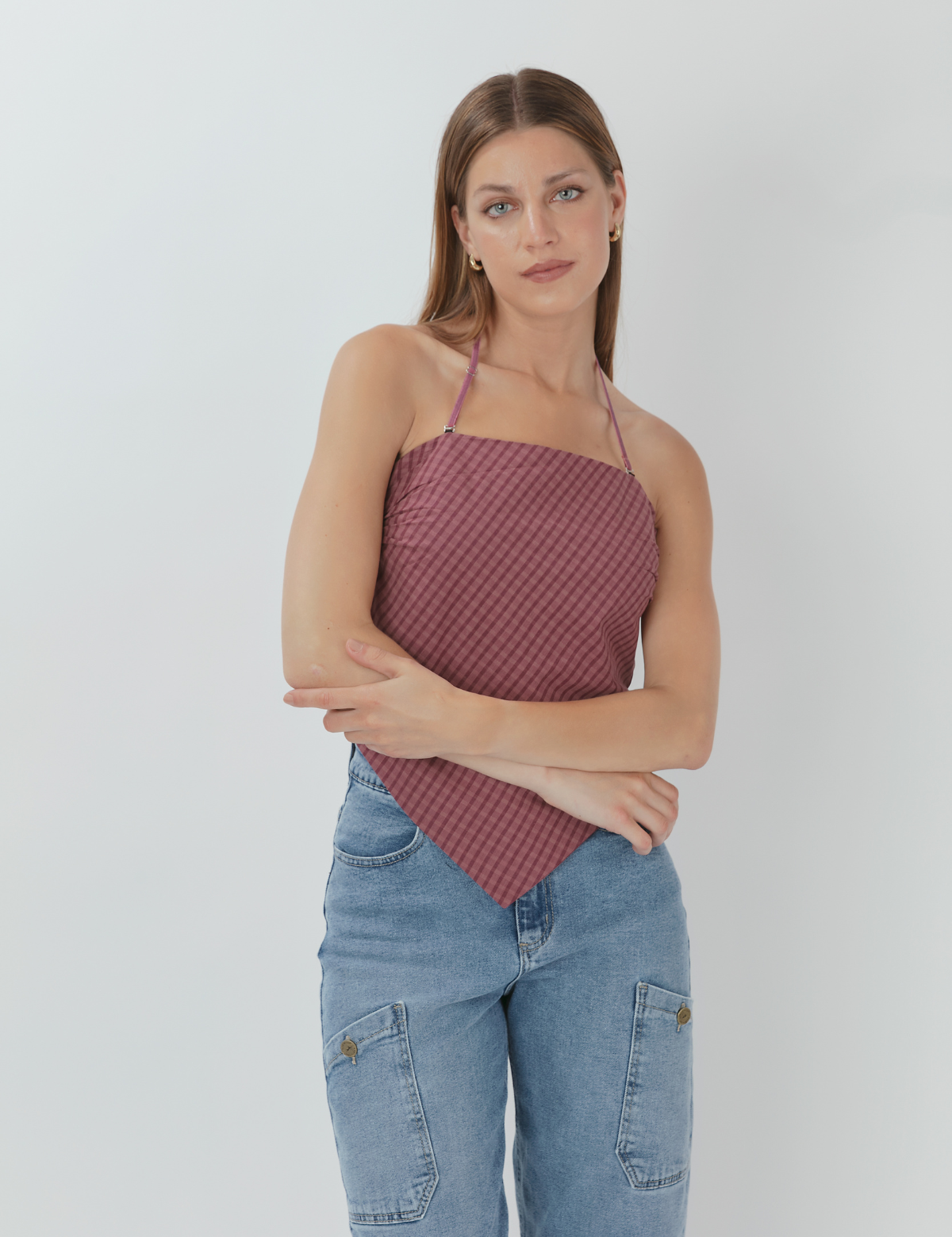 Blusa Pañuelo Isidora Escocés