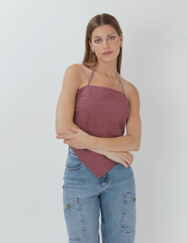 Blusa Pañuelo Isidora Escocés