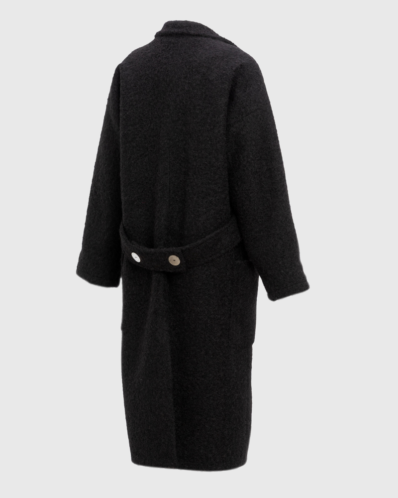 Abrigo bouclé Alba Negro