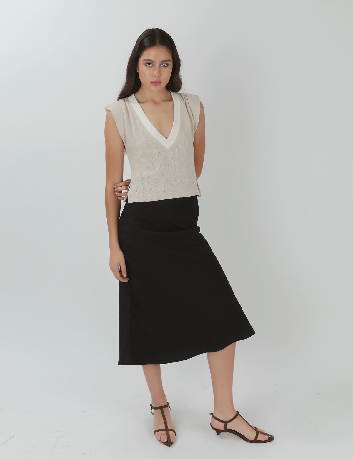 Falda Sesgo Suri Negro