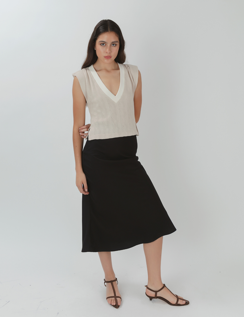 Falda Sesgo Suri Negro