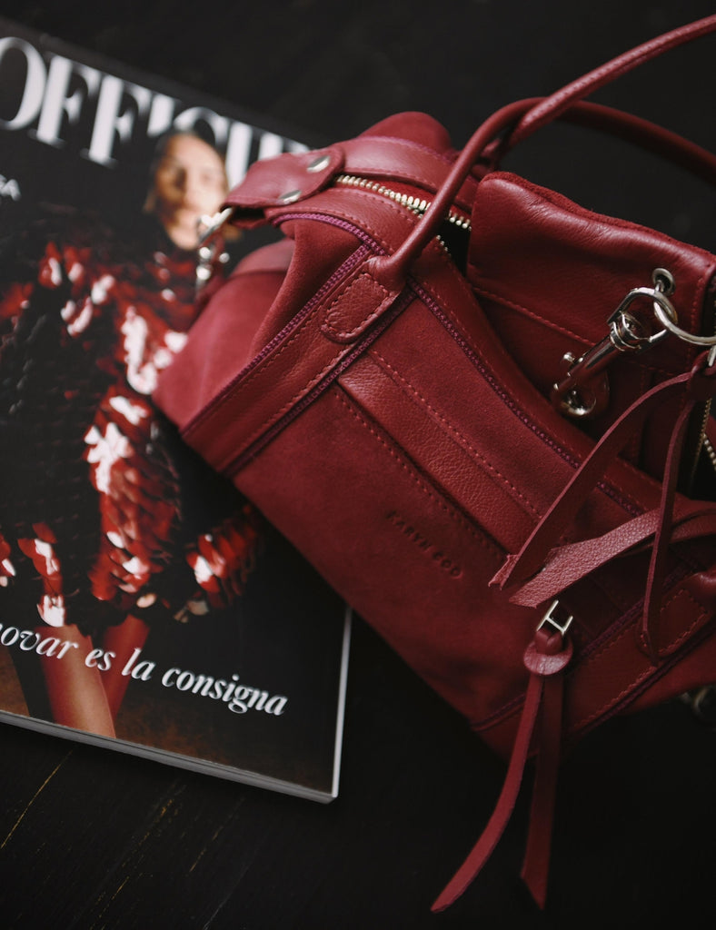 Cartera mini Diana reno burdeo