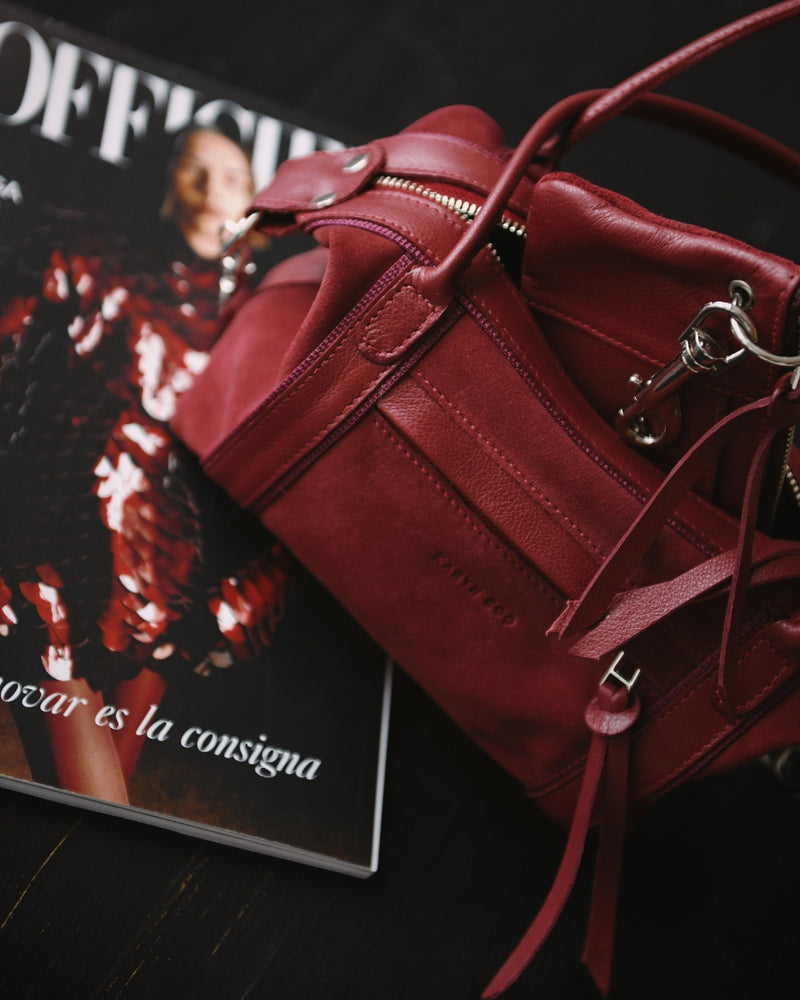 Cartera mini Diana reno burdeo