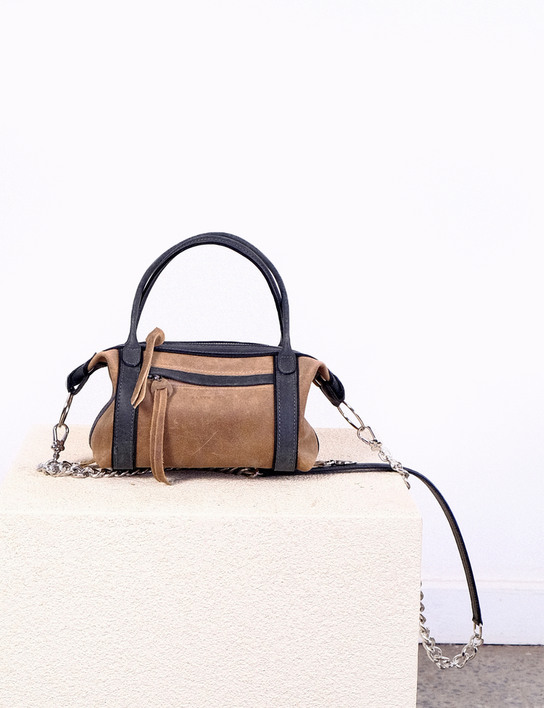 Cartera mini Diana Toffee y Humo