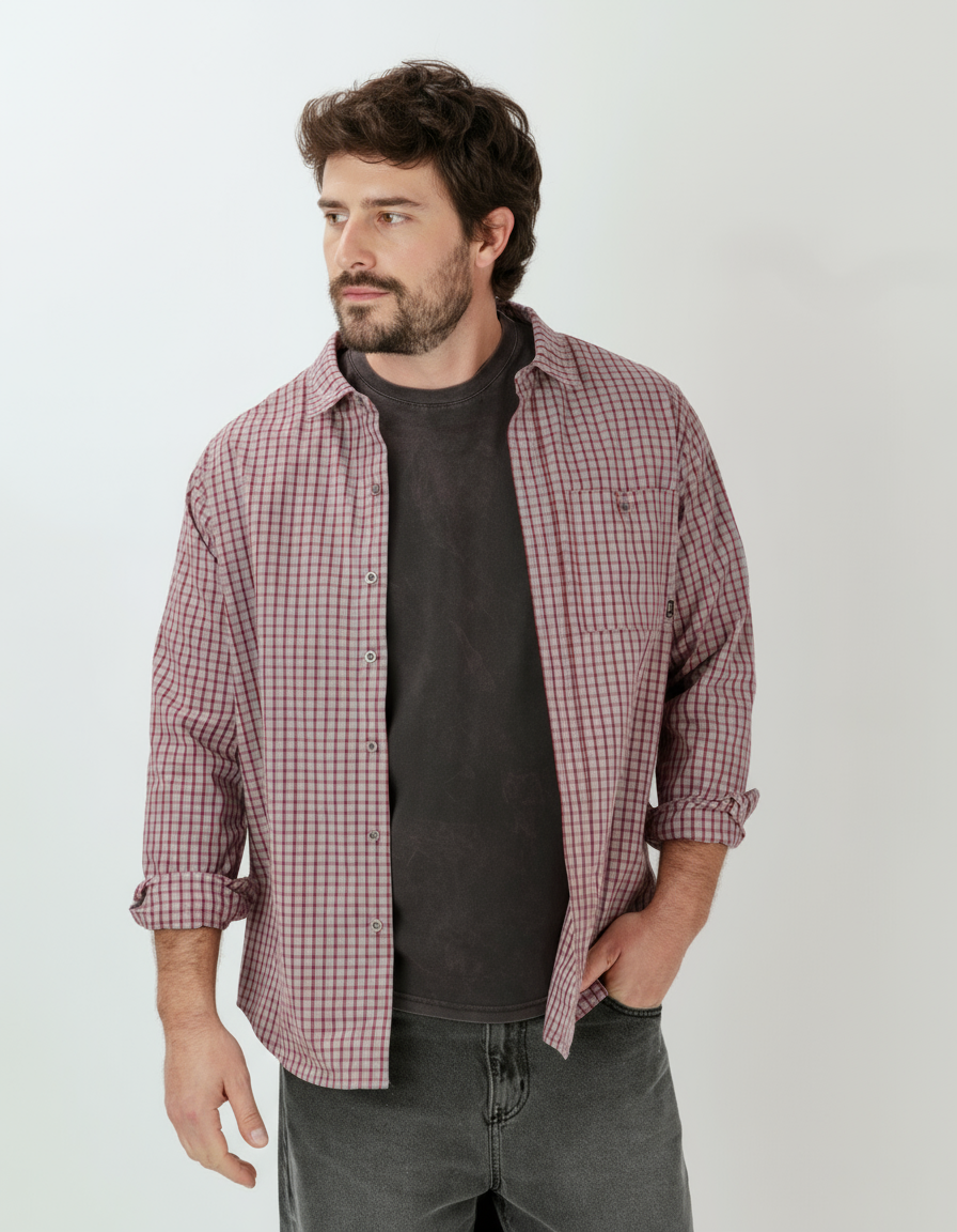 Camisa escocesa Dandy Gris