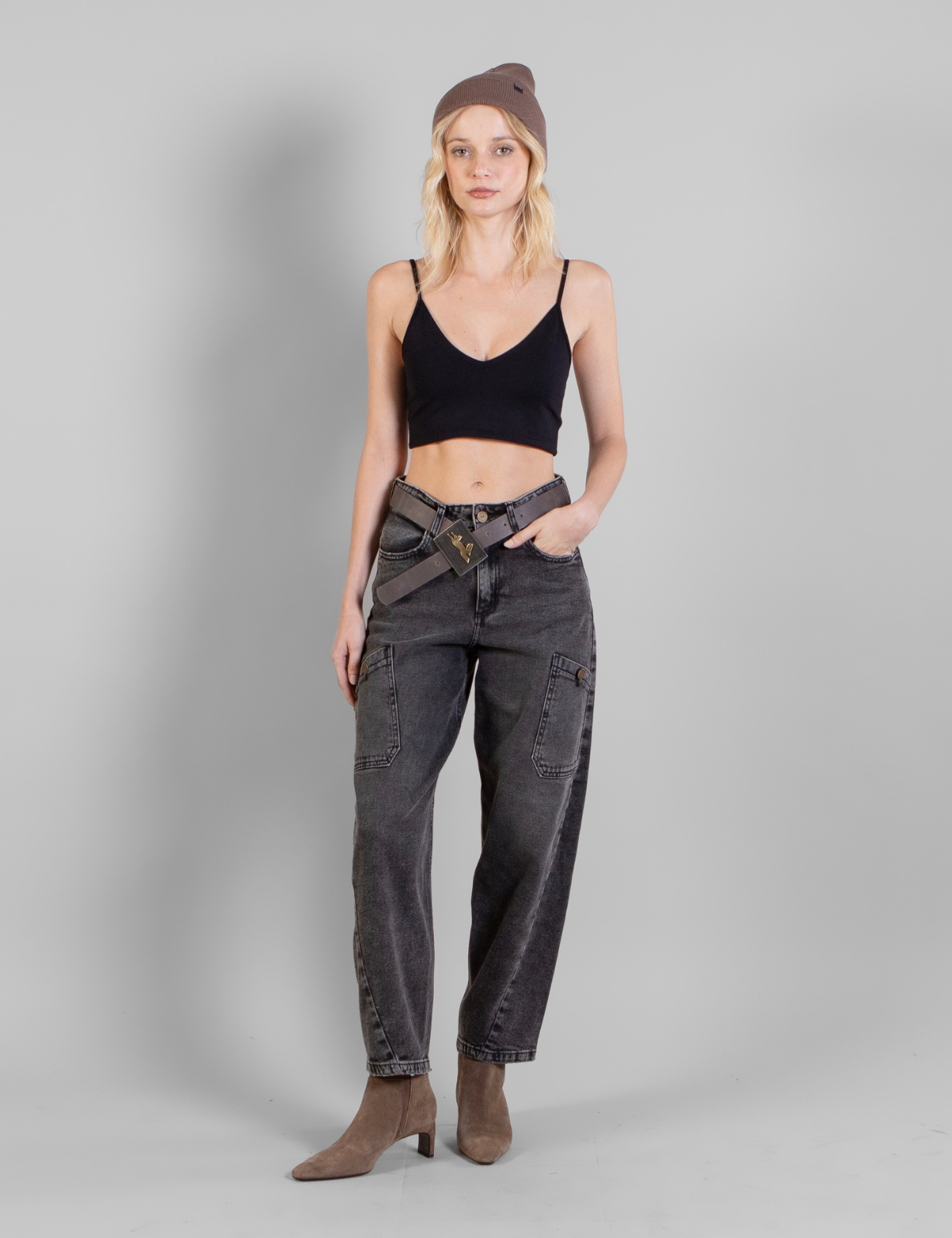 Jeans Barrel Negro