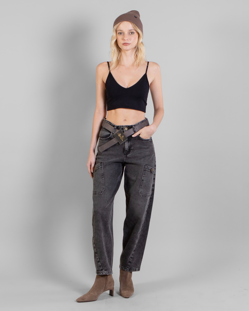 Jeans Barrel Negro