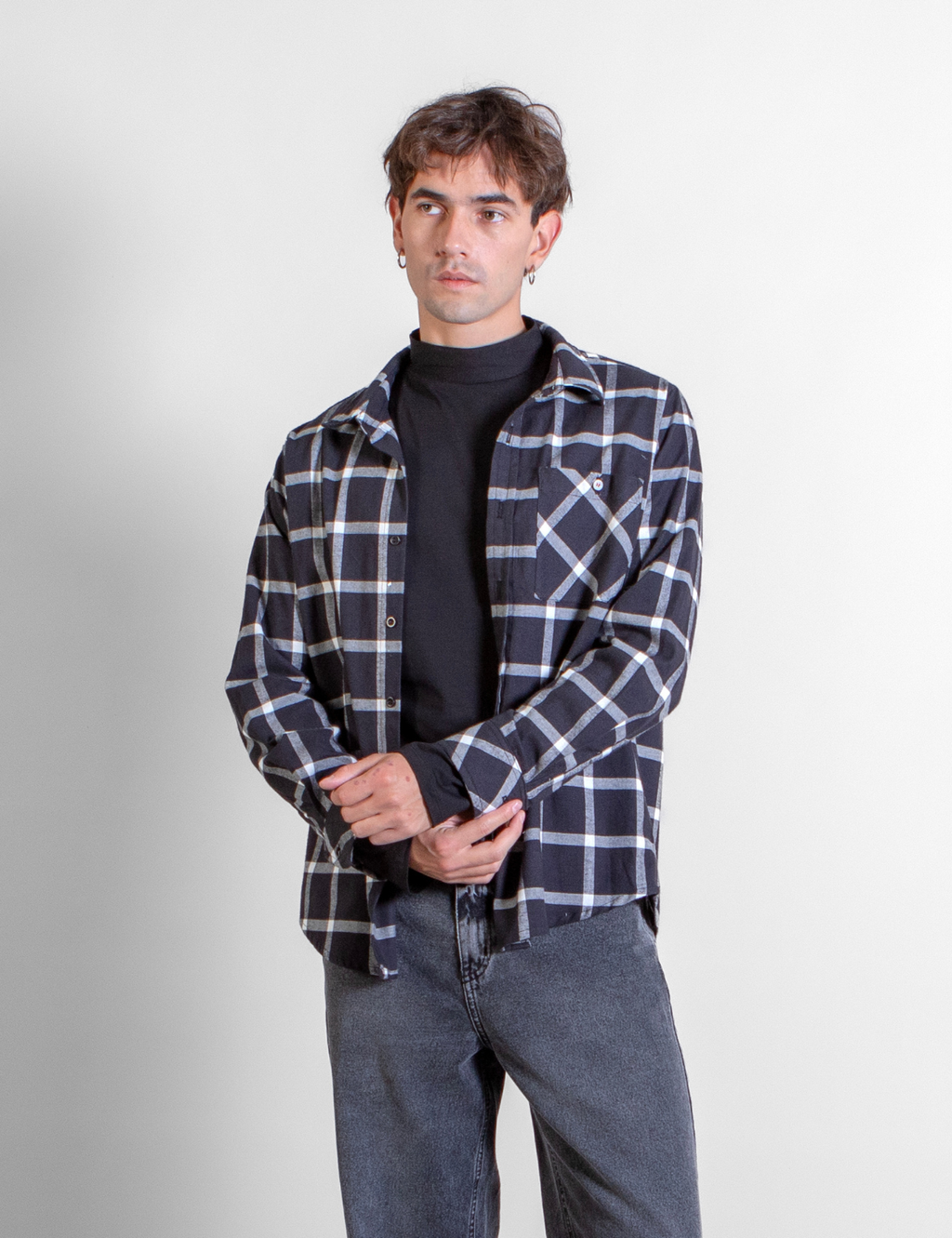 Camisa Escocesa Dandy Negro