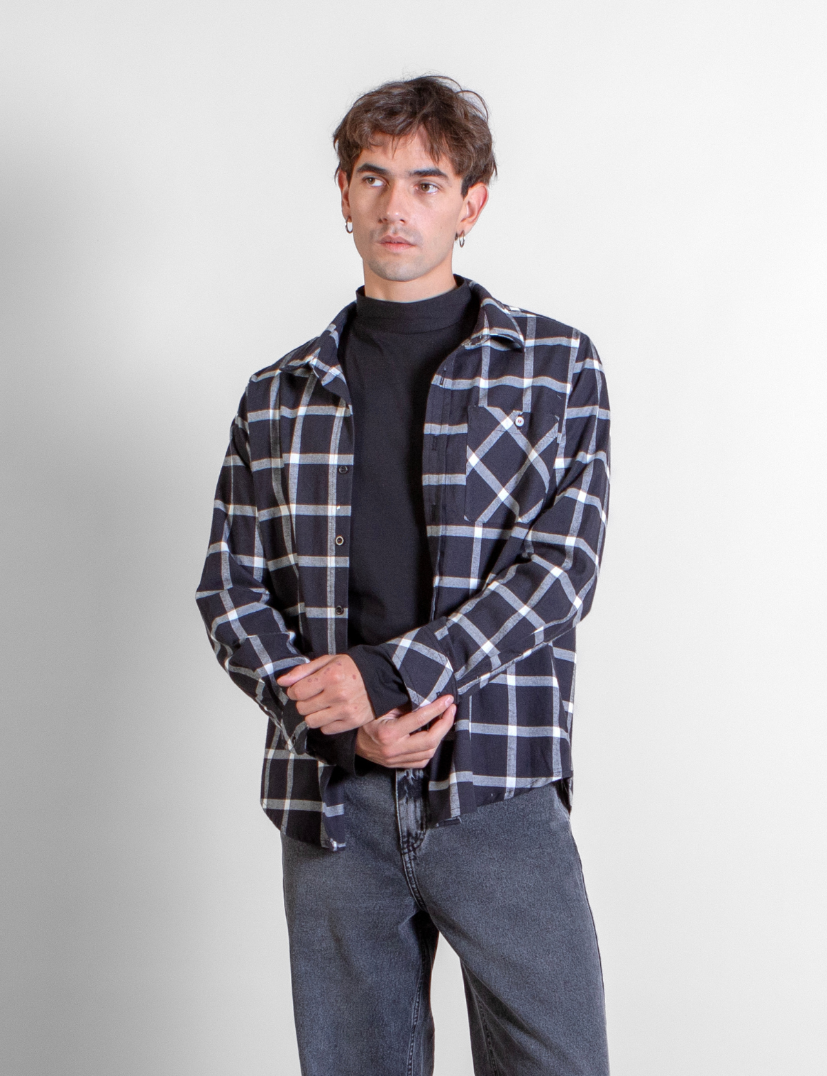 Camisa Escocesa Dandy Negro
