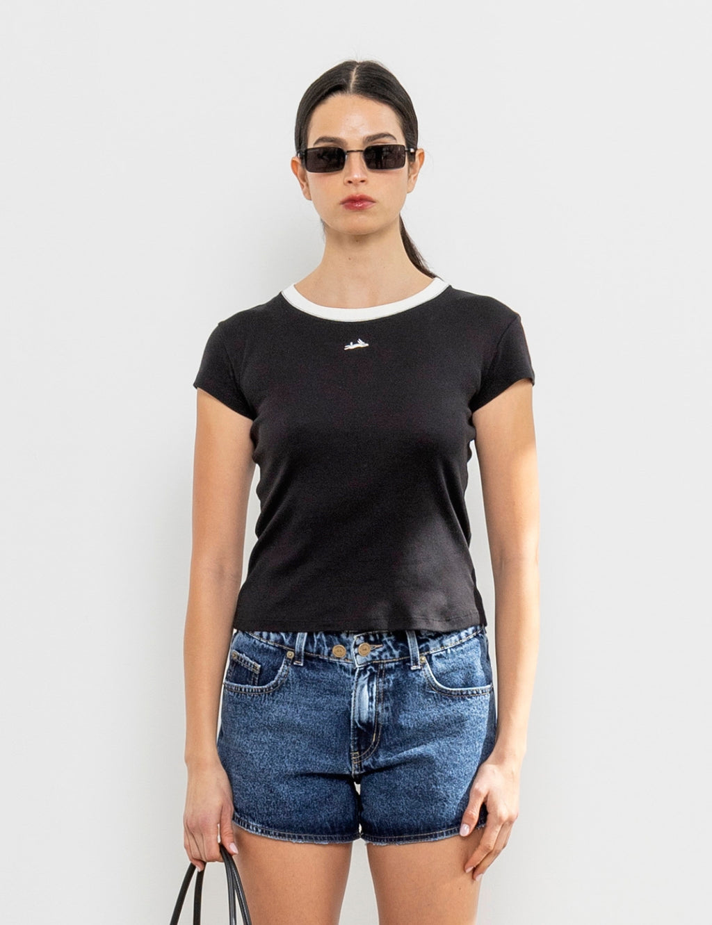 Polera Algodón Rivera Negro