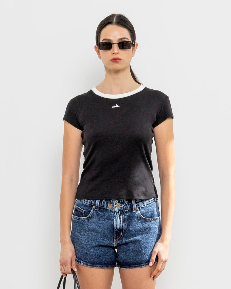 Polera Algodón Rivera Negro