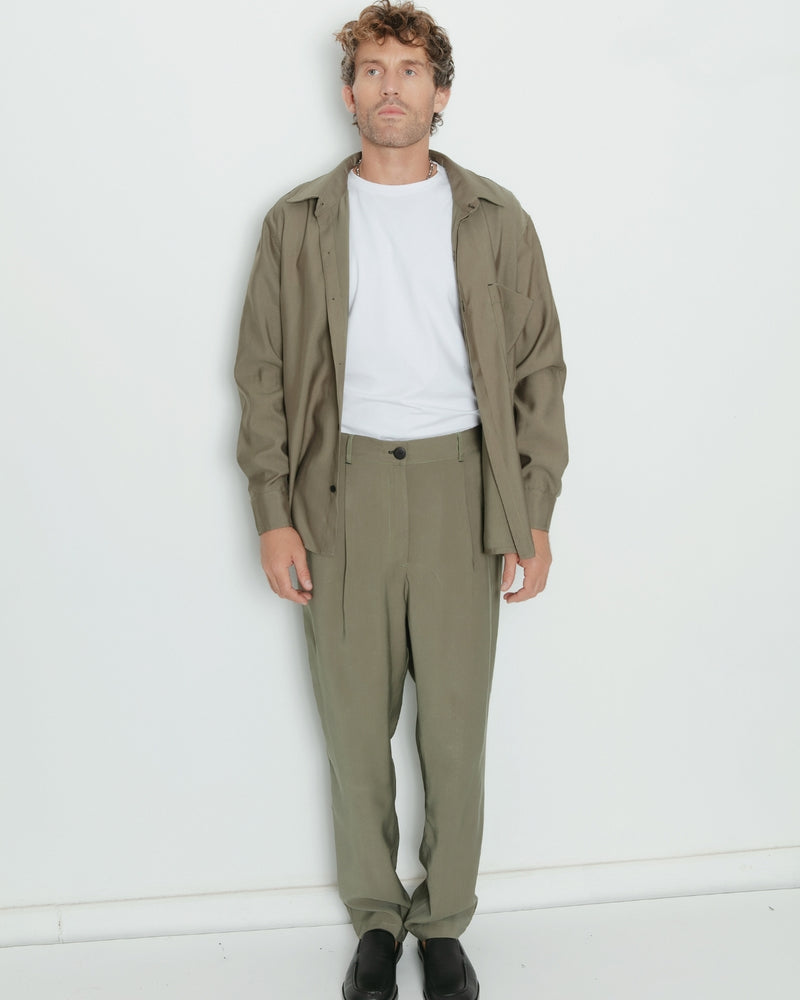 Pantalón tencel Tijoux oliva