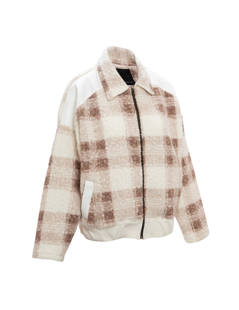 Chaqueta bomber corderito Trinity beige