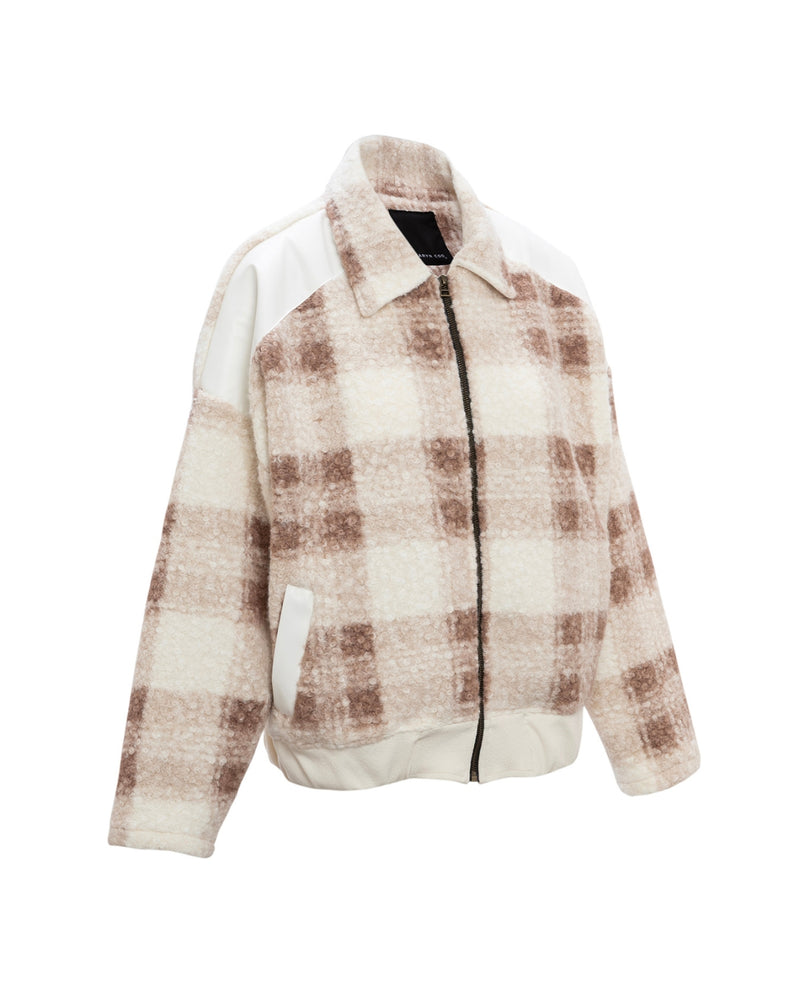 Chaqueta bomber corderito Trinity beige