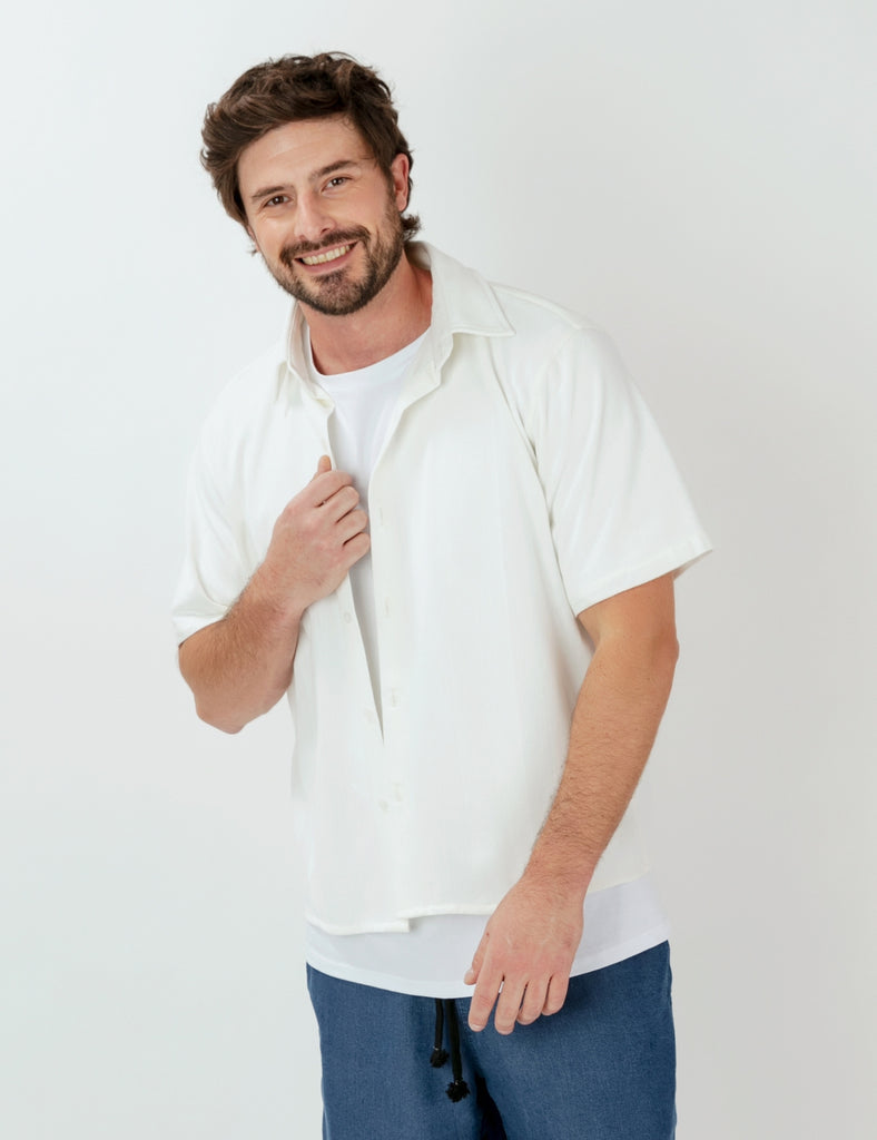 Camisa Algodón Fletcher Blanco