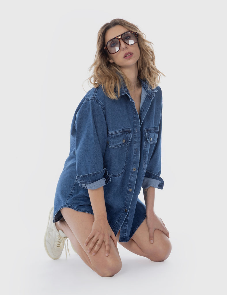 Camisa sustentable Caroline Azul