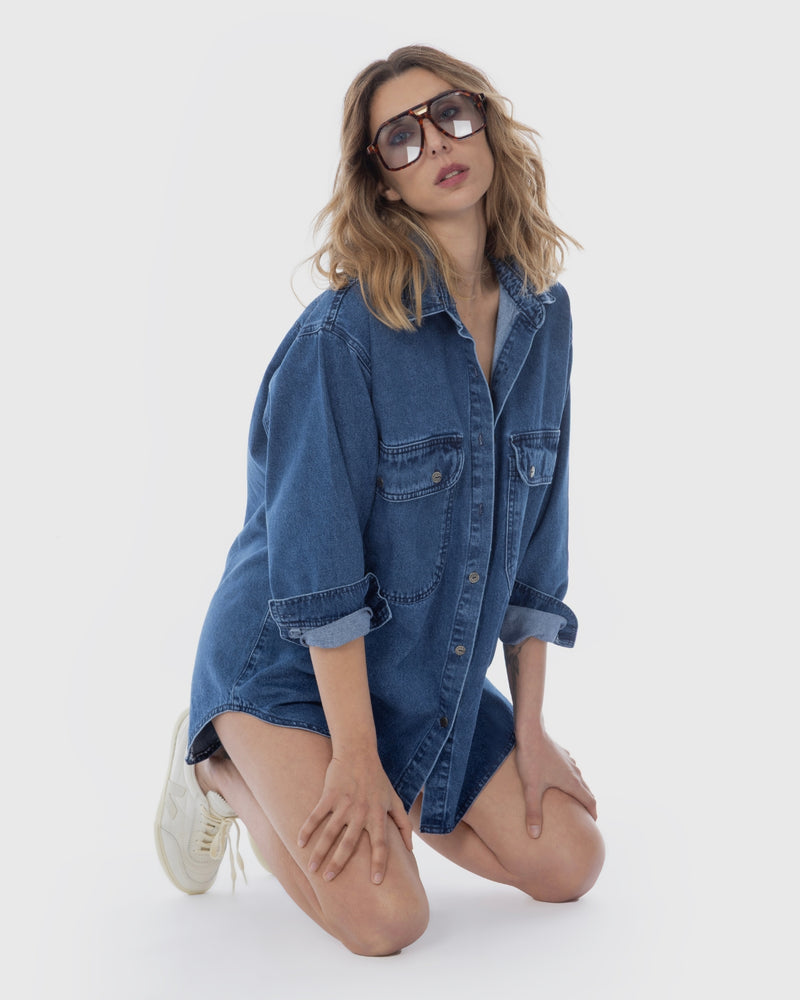 Camisa sustentable Caroline Azul