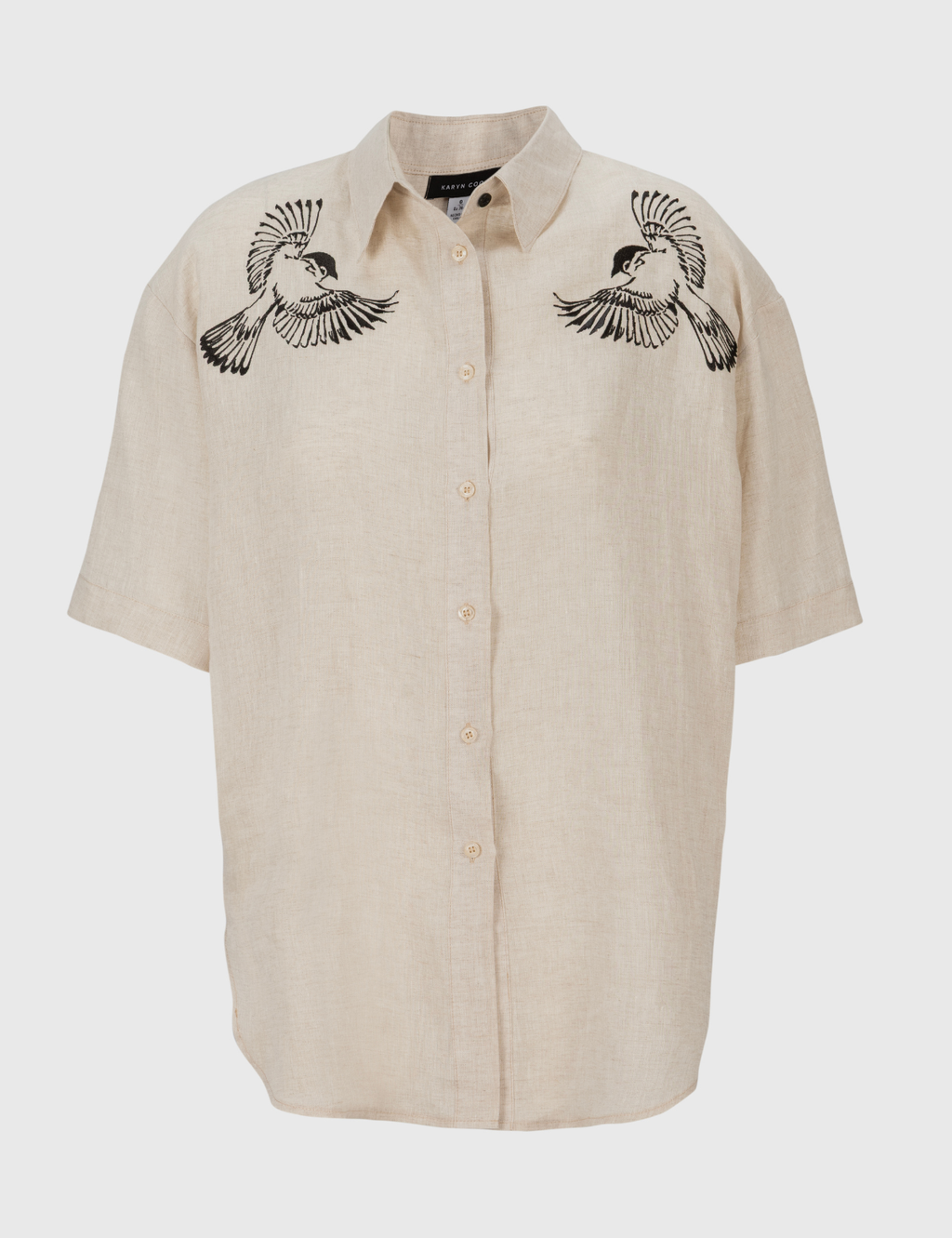 Camisa blusa lino Lisa arena