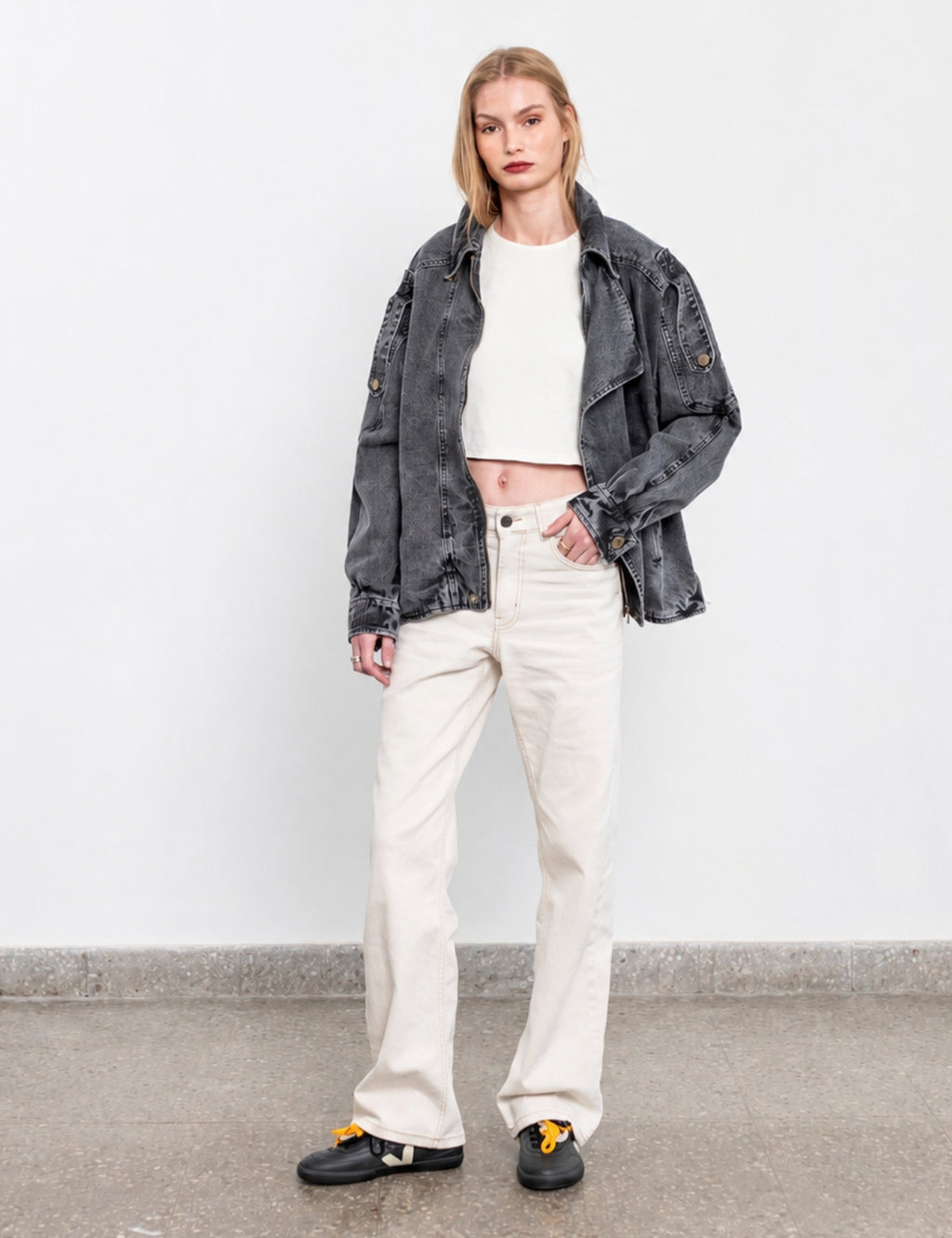 Chaqueta Denim Santos Negro