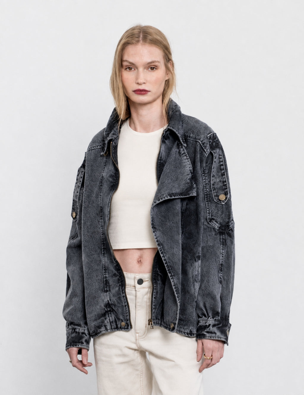 Chaqueta Denim Santos Negro